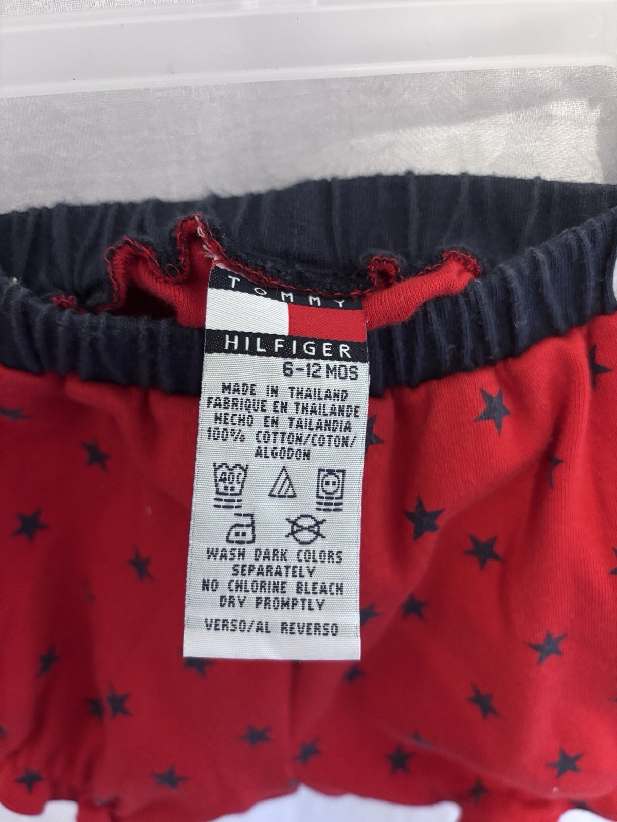 Vtg Tommy Hilfiger Baby Reversible Wrap Dress Set 6-12m ColorBlock Patriotic