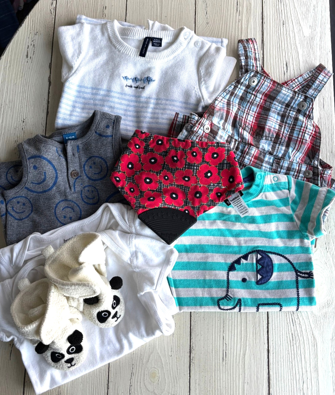 Janie and Jack, Burt’s Bees, Gymboree Baby Boy Clothes – size 6-1 2 mo. -8 items