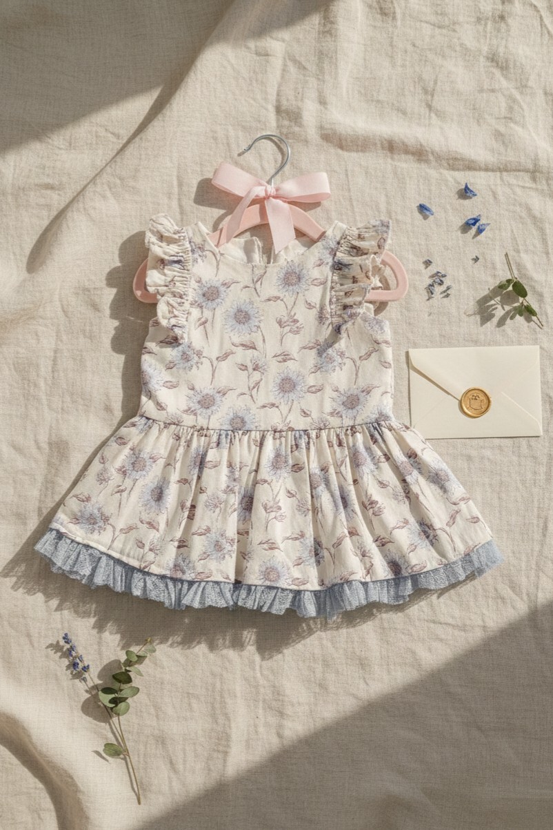 Rochy Spain Baby Girl Floral Dress 18 Months | Luxury European Boutique Style
