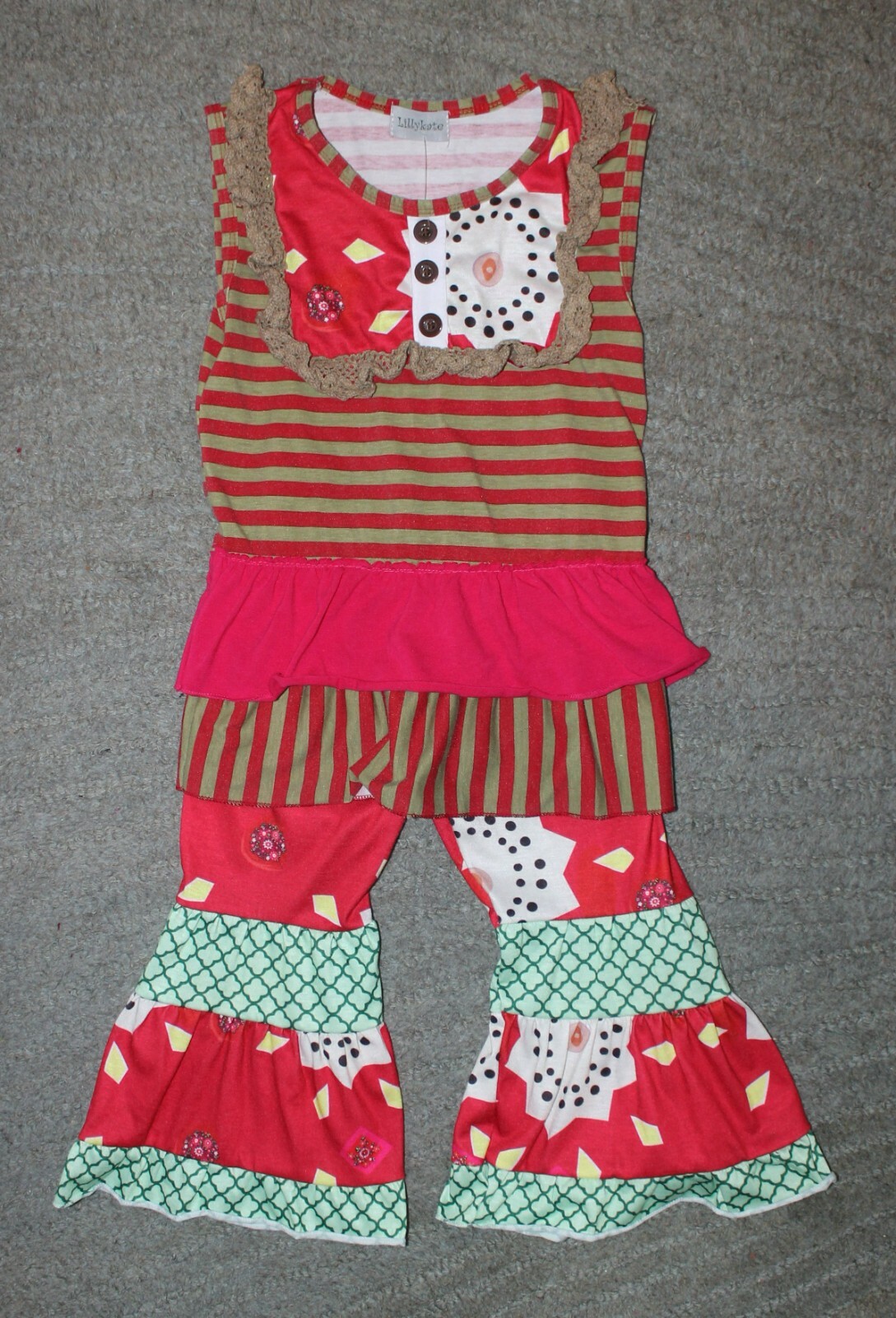 Lillykate Toddler Girls 2 Piece Outfit (Tunic & Pants) – Size (XL) 4T – EUC