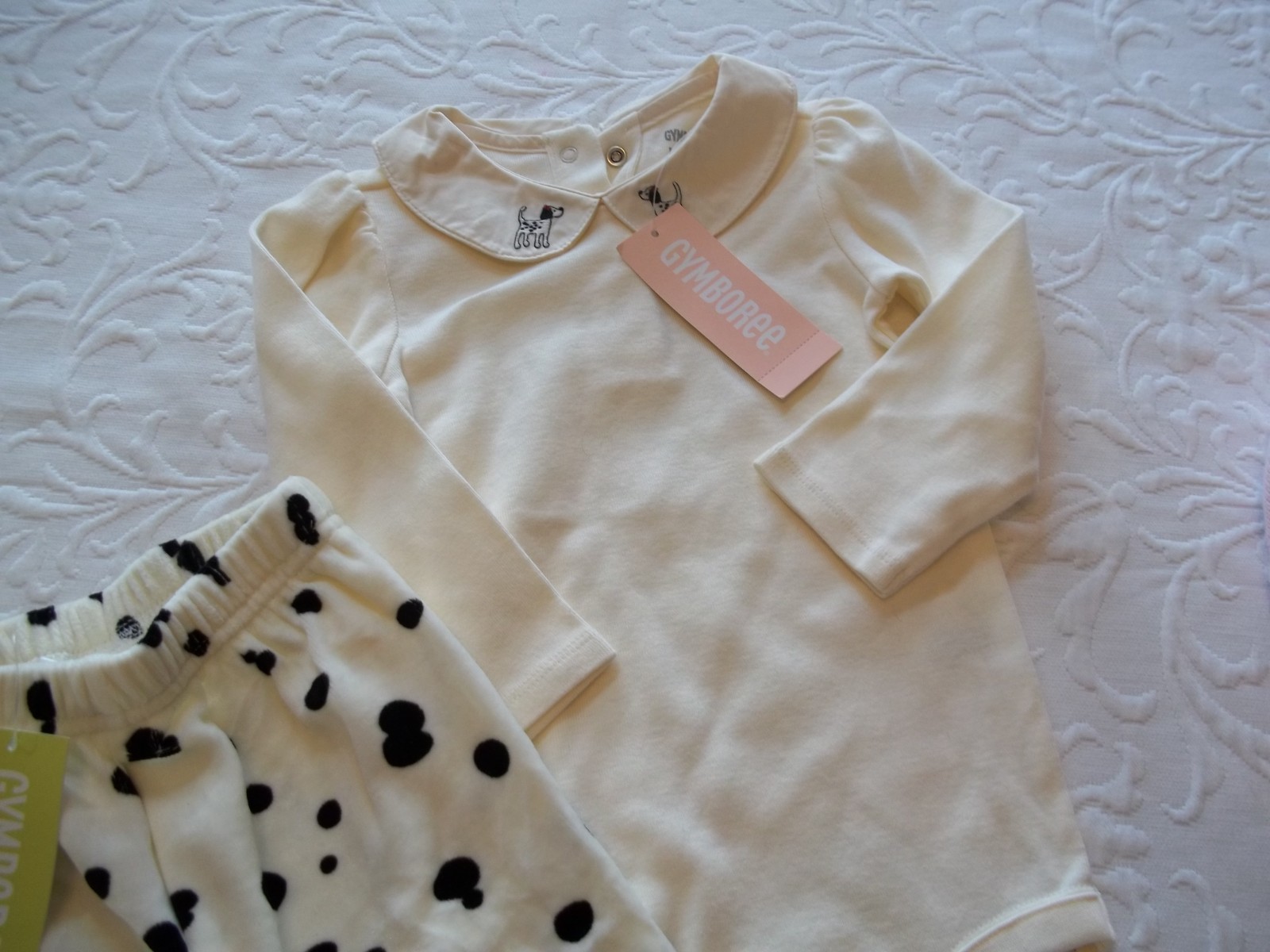 Vtg Gymboree Holiday Pictures Dalmatian dress sweater bodysuit top pants 12-18