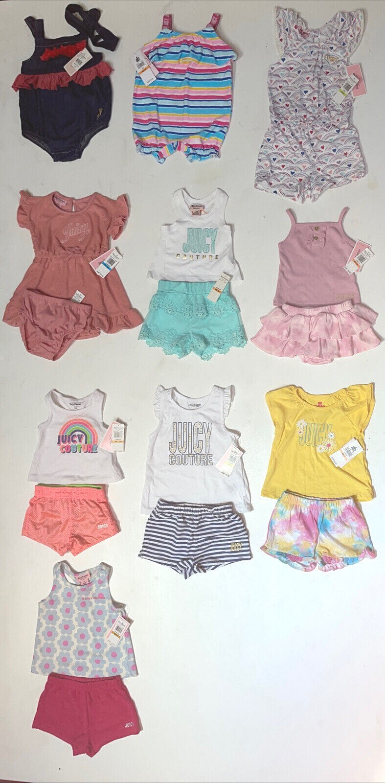 Juicy Couture Baby/Toddler Girls 2-Piece Short Sets or Rompers; Szs 12M-5T, NWT