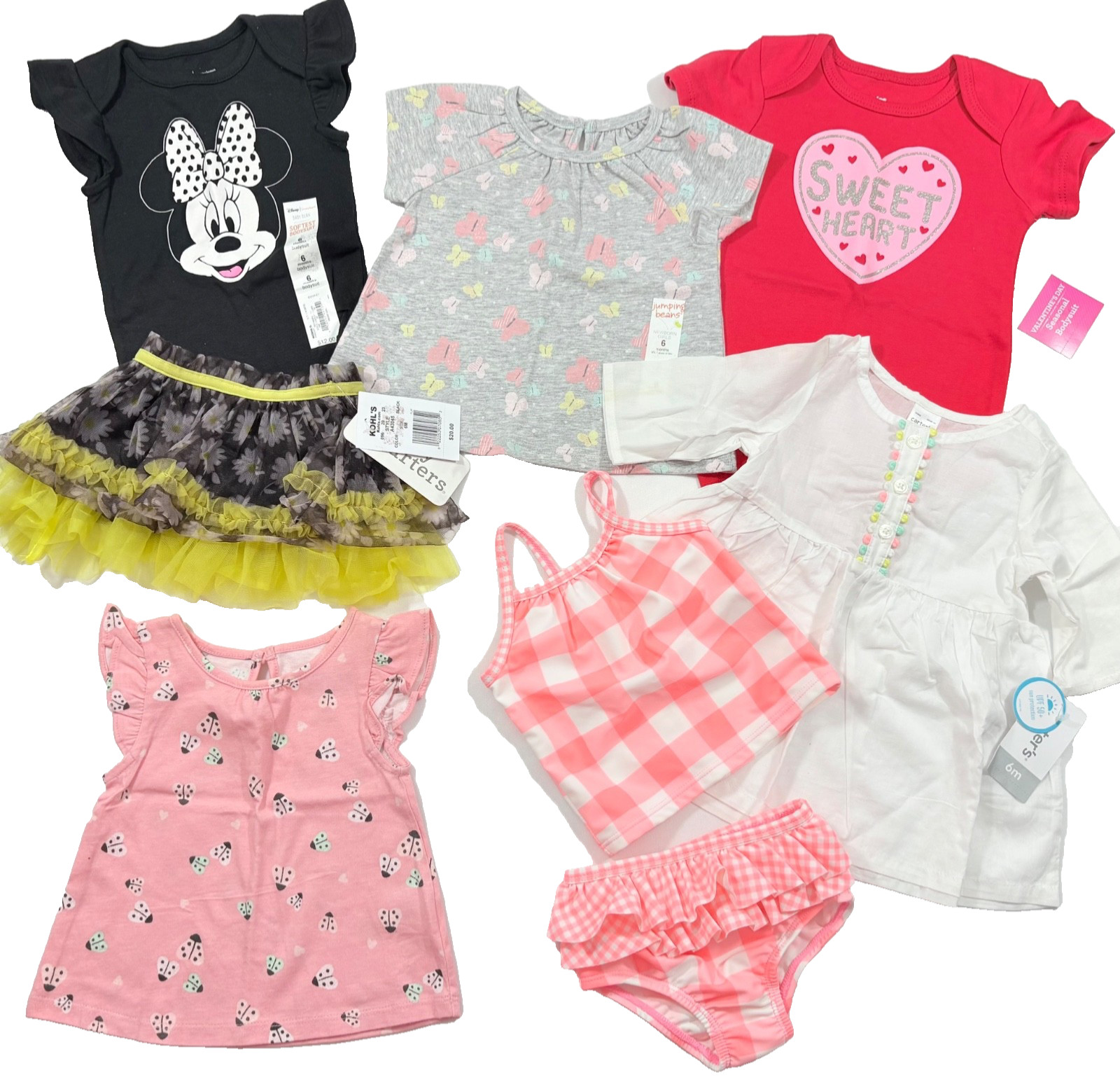 BABY GIRL CLOTHING LOT SIZE 6-9 MONTHS / NWT / 8 PIECES/ LOT #6