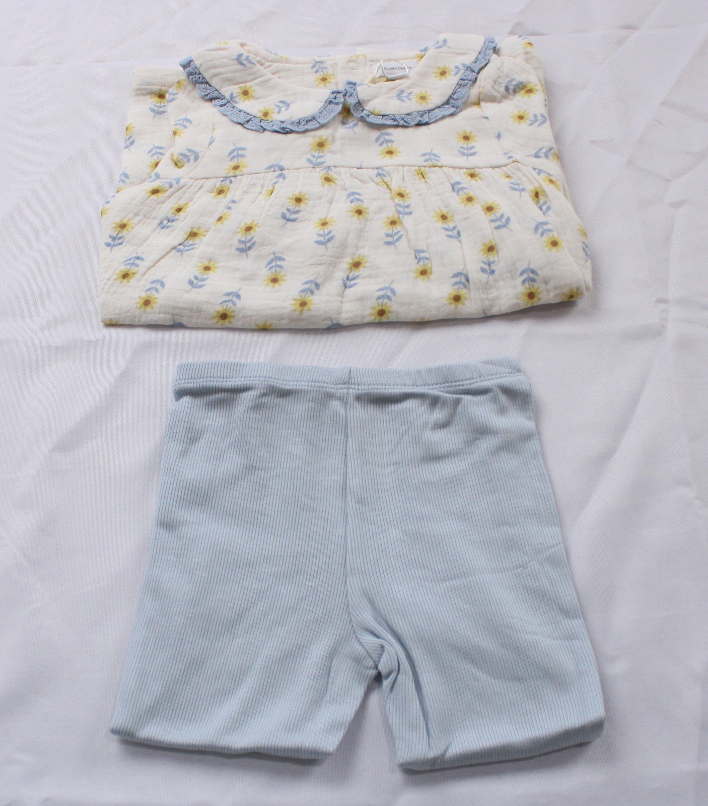 Angel Dear Baby Girl Smocked Ruffle Dress Leggings Set AC2 Sunflower Size 18-24M