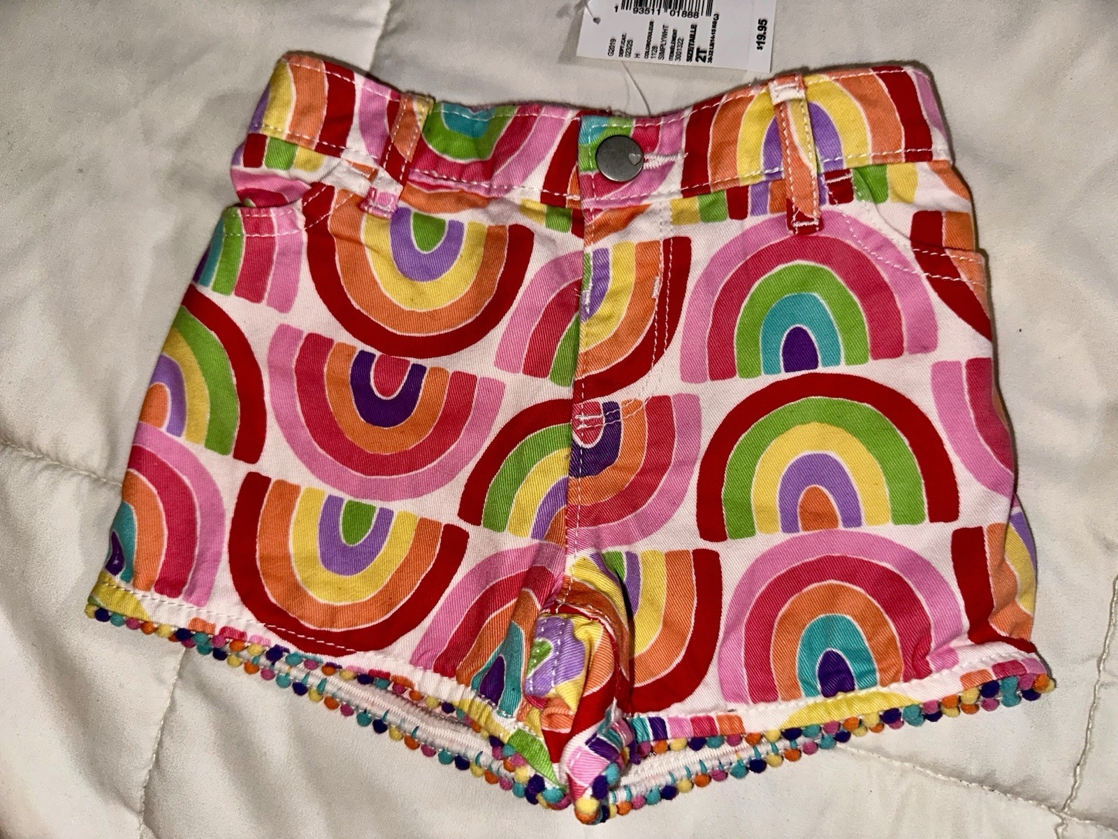 Girls 2pc Outfit 2T-3T Old Navy Purple Tank The Children’s Place Rainbow Shorts