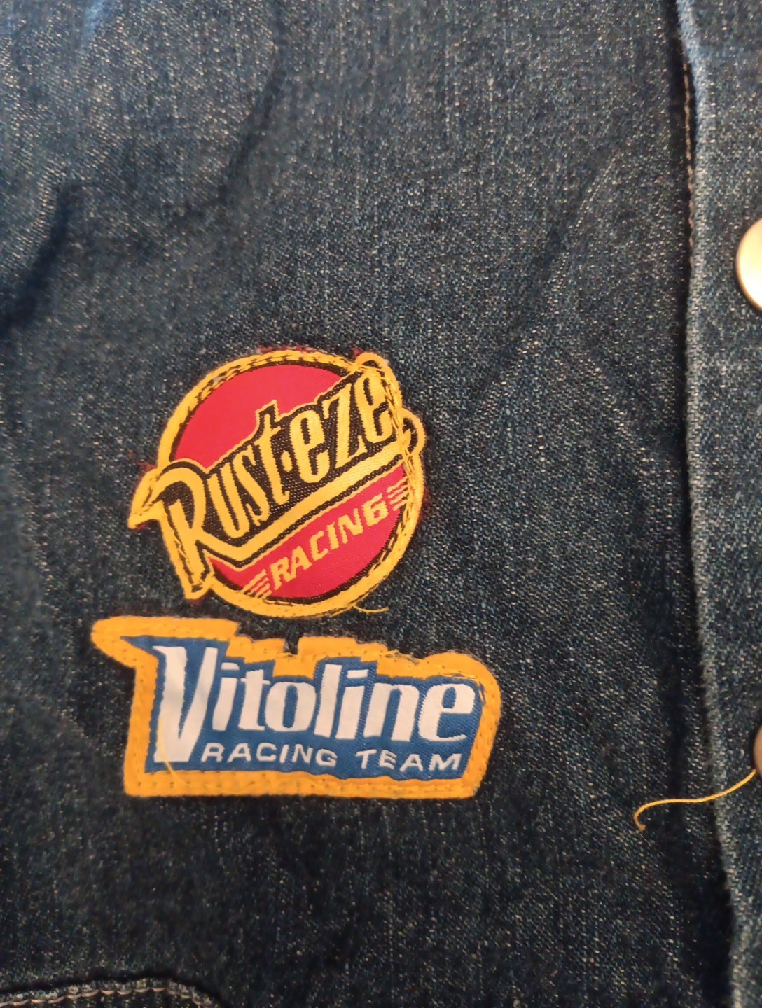 Disney Pixar Cars Lightning McQueen Vintage Denim Jean Jacket Pants Shirt 12 M