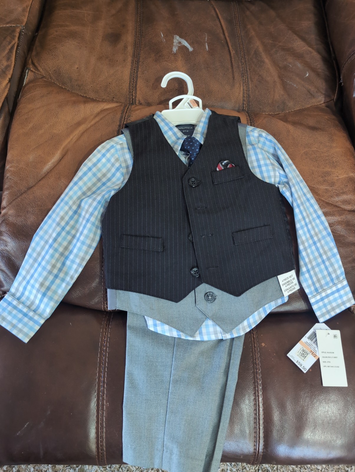 NAUTICA toddler boys 4 piece shirt and pants set size 2T