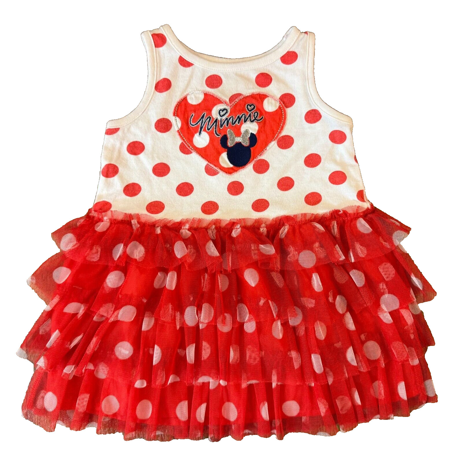 Disney Baby Girl Dress 18 Months Minnie Mouse Casual Ruffled Summer