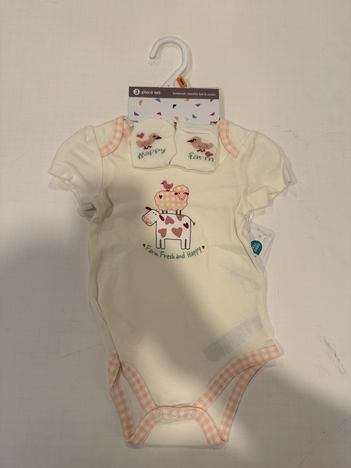Oeko Tex 12 Month 3 Piece Set Standard 100, Farm Theme