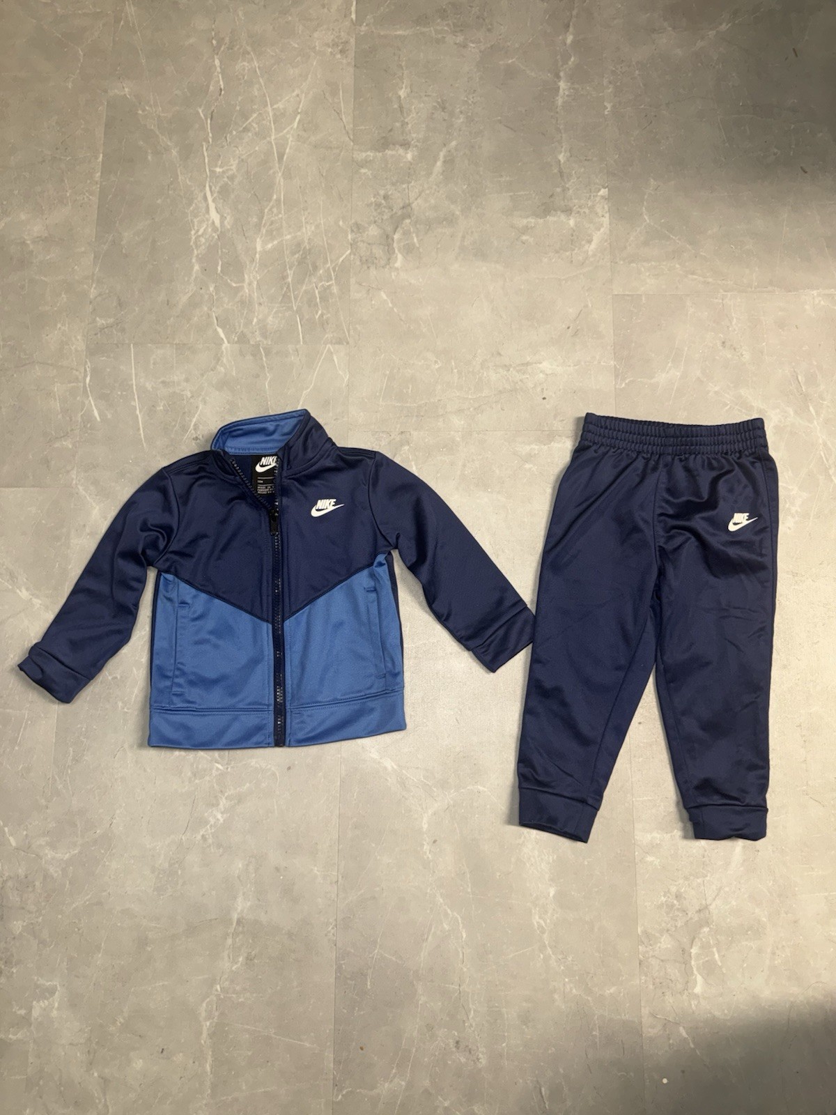 Nike Toddler Tracksuit 18 Months Blue Navy Blue Two Piece Set Jacket Pants