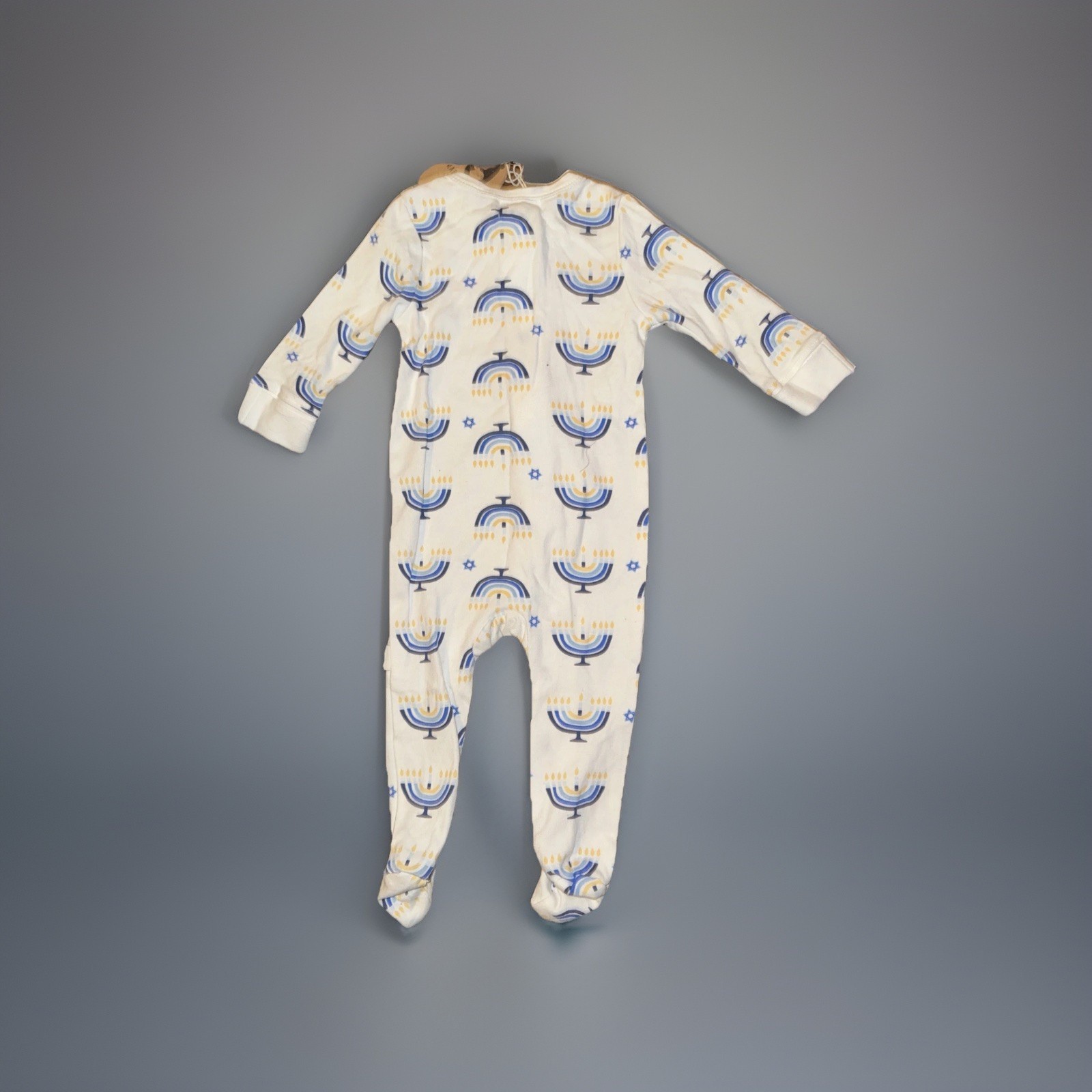 Rabbit Bear Organic Cotton Baby Hanukkah One Piece Outfit Size: 6-9M NWT