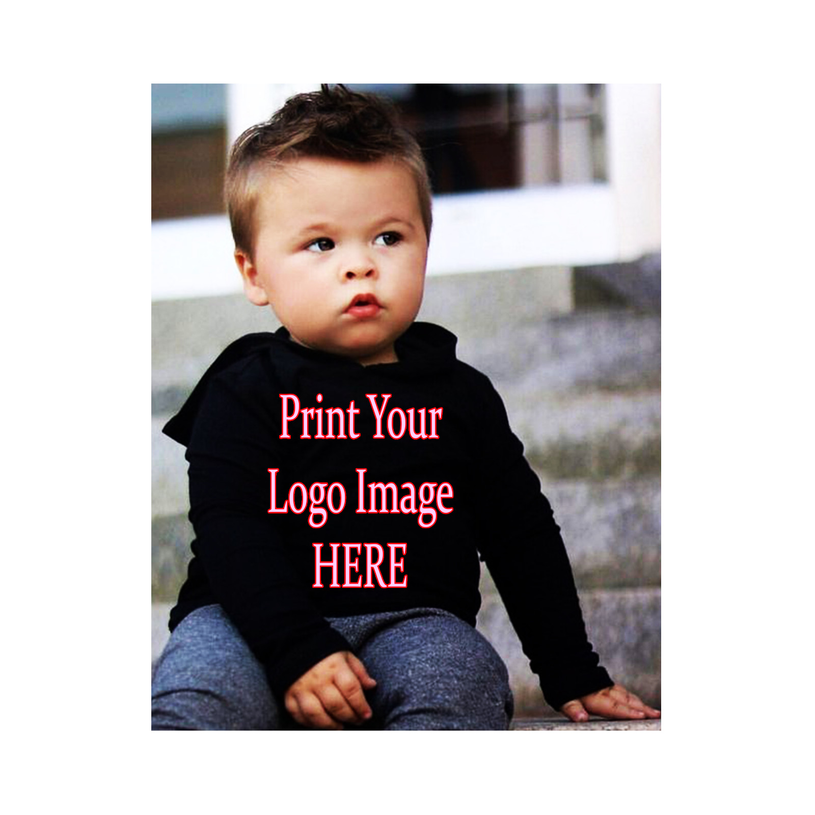 Toddlers Hoodies Boys Girls Print Your Own Logo Names Images All Sizes Available