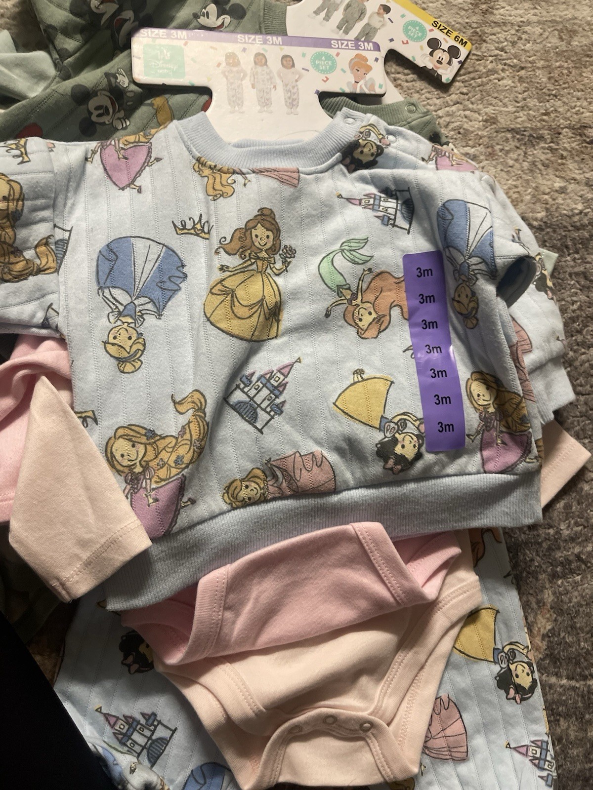 Character Princess Baby Girl 4-piece Ribbed Set 3 Months