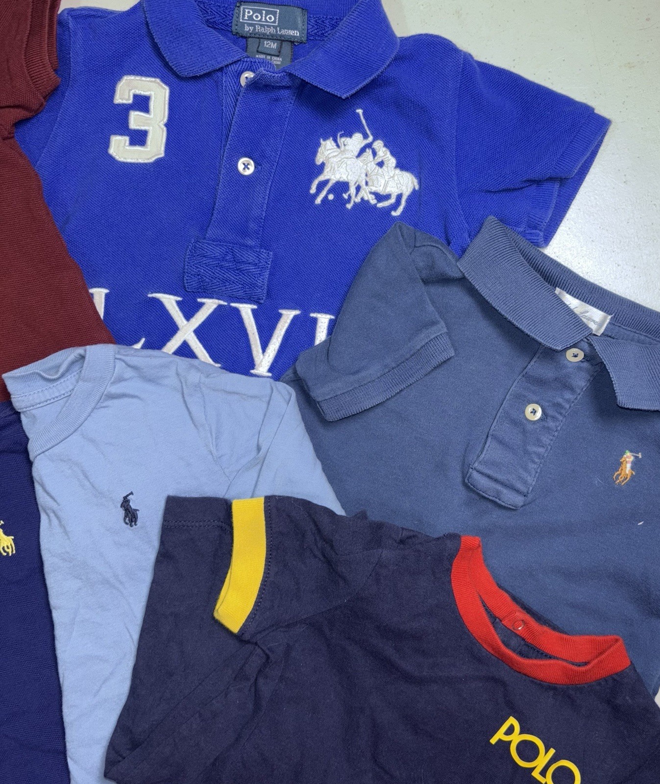 Polo by Ralph Lauren Kids Polo Shirt Lot of 7 Size 6M, 9M, 12M,18M, 24M