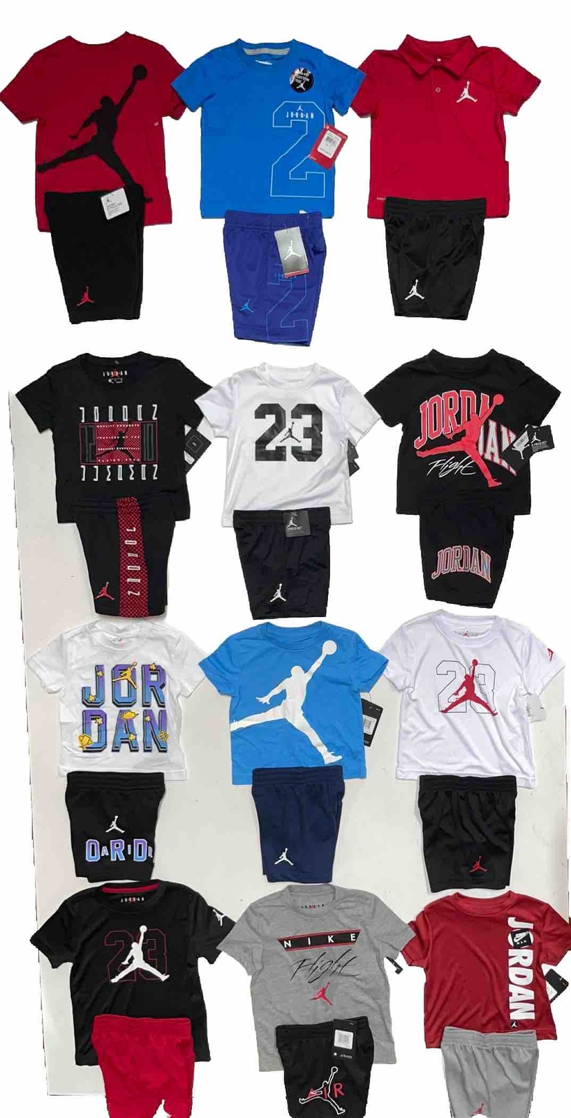 Air Jordan Boys Short Sets Toddler Thru Little Boys; 2T, 3T, 4T & 5, 6, 7 NWT