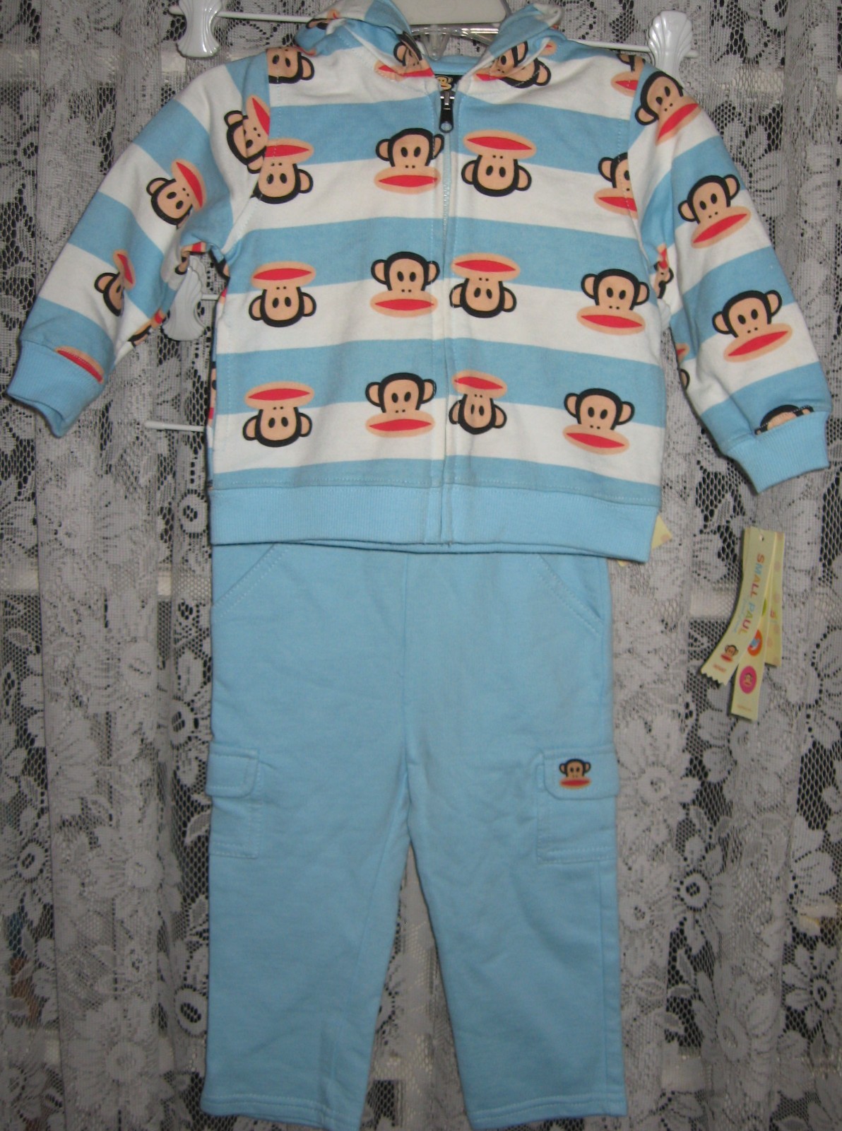 PAUL FRANK SMALL PAUL 2 PC HOODIE & SWEATPANTS INFANT 6/9 M NWT 2008