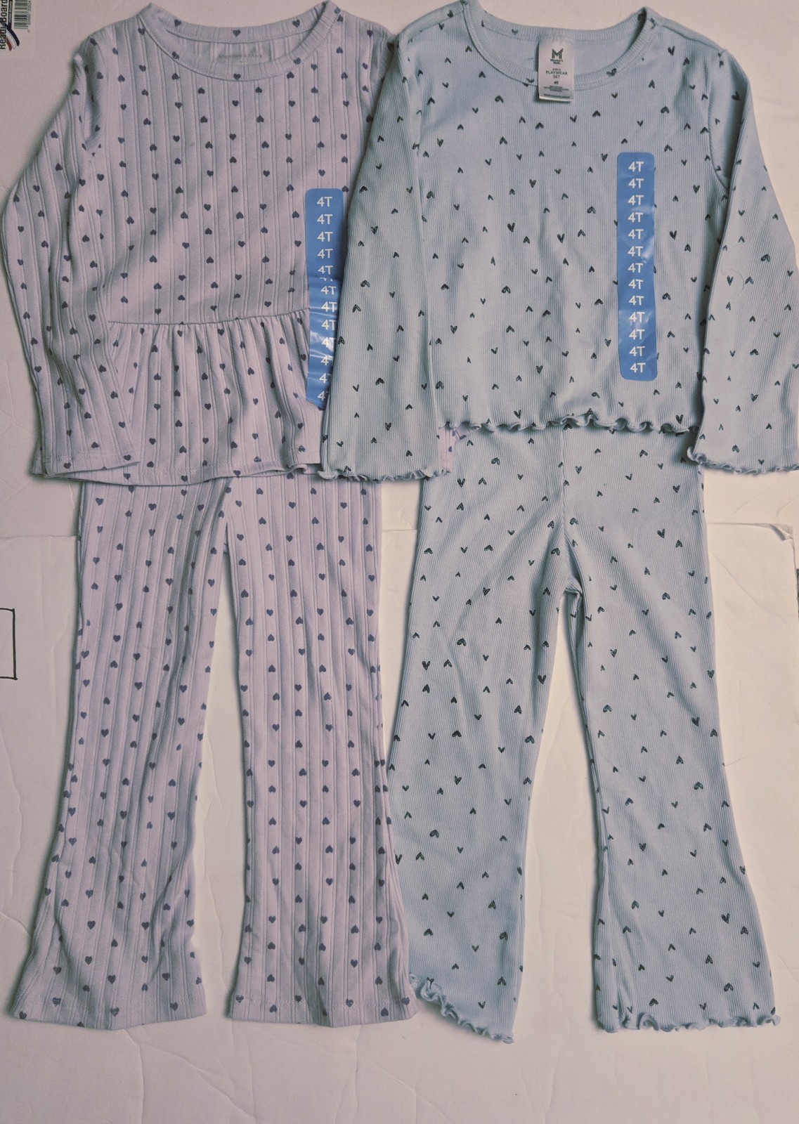 Member’s Mark Girl’s Size 4t Lot Of Two 2 Peice Playwear Set Long Sleeve Pants