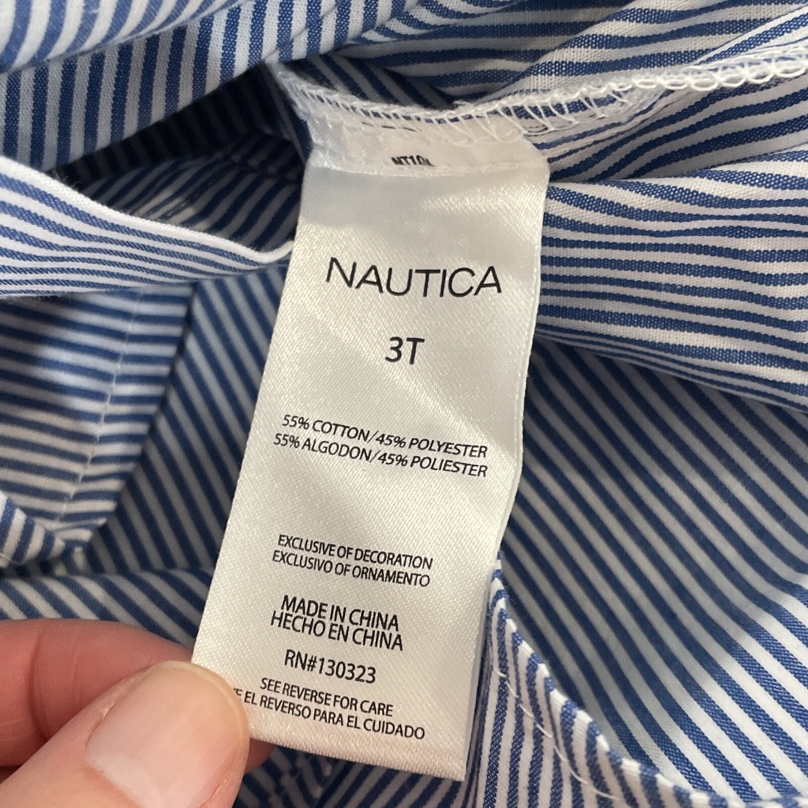 New Nautica Toddler Boys Size 3T Dress Shirt and Sweater Vest Set Blue