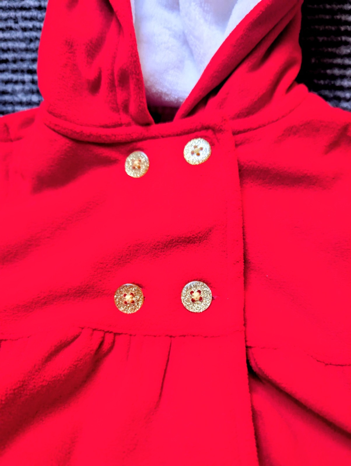 Carter’s Baby Winter Coat Red Hooded Jacket Button Size 12 months Toddler