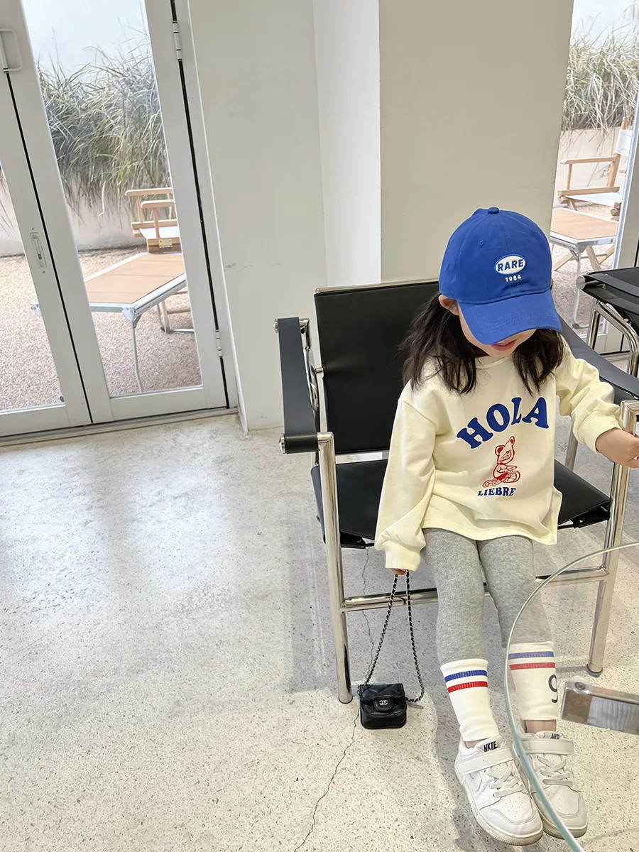 Conjunto deportivo de moda para niña otoño 2025, suéter y leggings