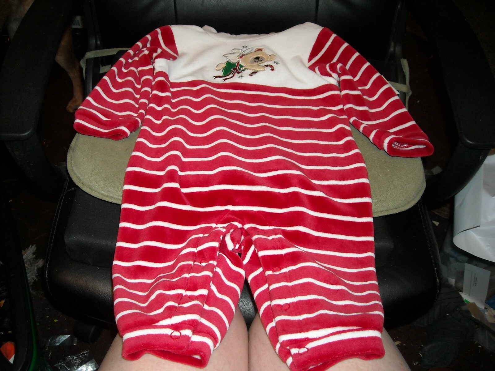 Baby UR it 12mo 80% cotton 20% polyester Christmas 1 pc outfit stripe tags new