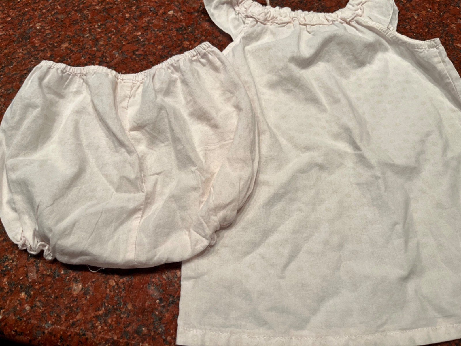 Le Petit Coco pale pink dress/panty Italy cotton 9 months lightweight