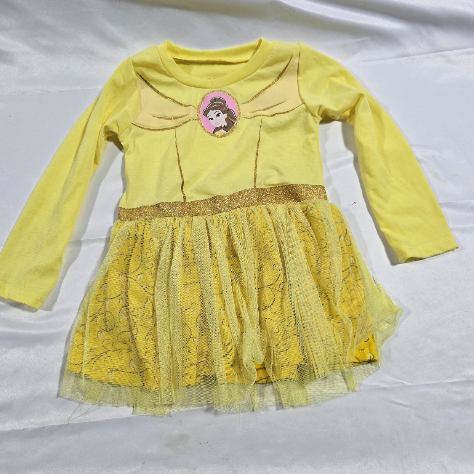 Disney Baby Belle Tulle Dress One Piece Yellow Size 3T Beauty And The Beast