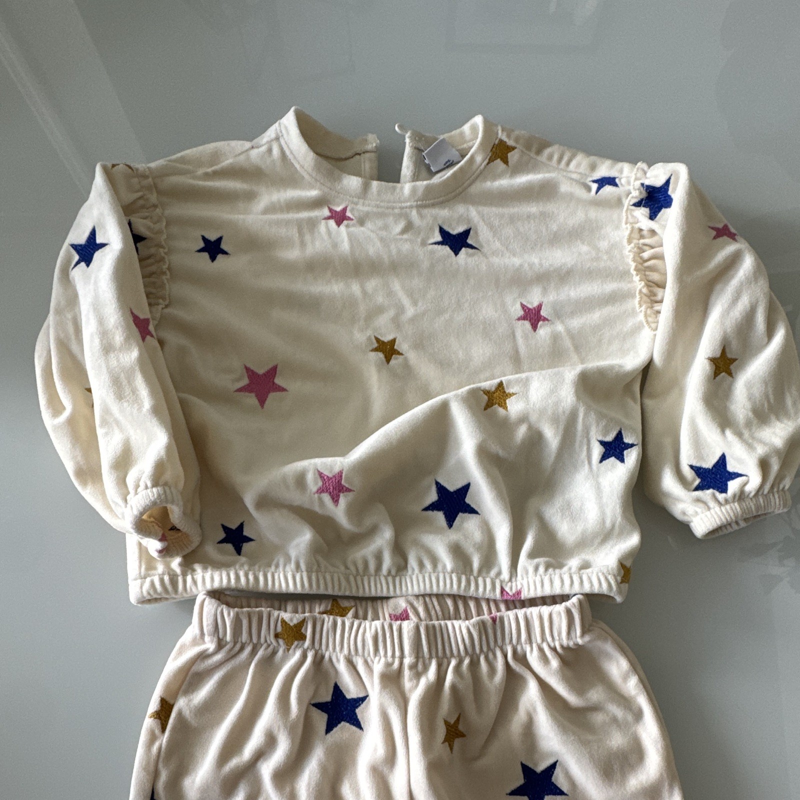 Old Navy Zara Girls 18-24M 5pc Floral/Stars Pants Sets + White Overalls