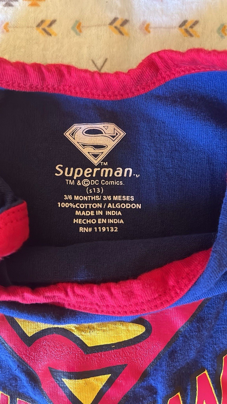 Superman Baby Boy Short Sleeve Romper DC Comics Clothes Outfits 3-6 Months