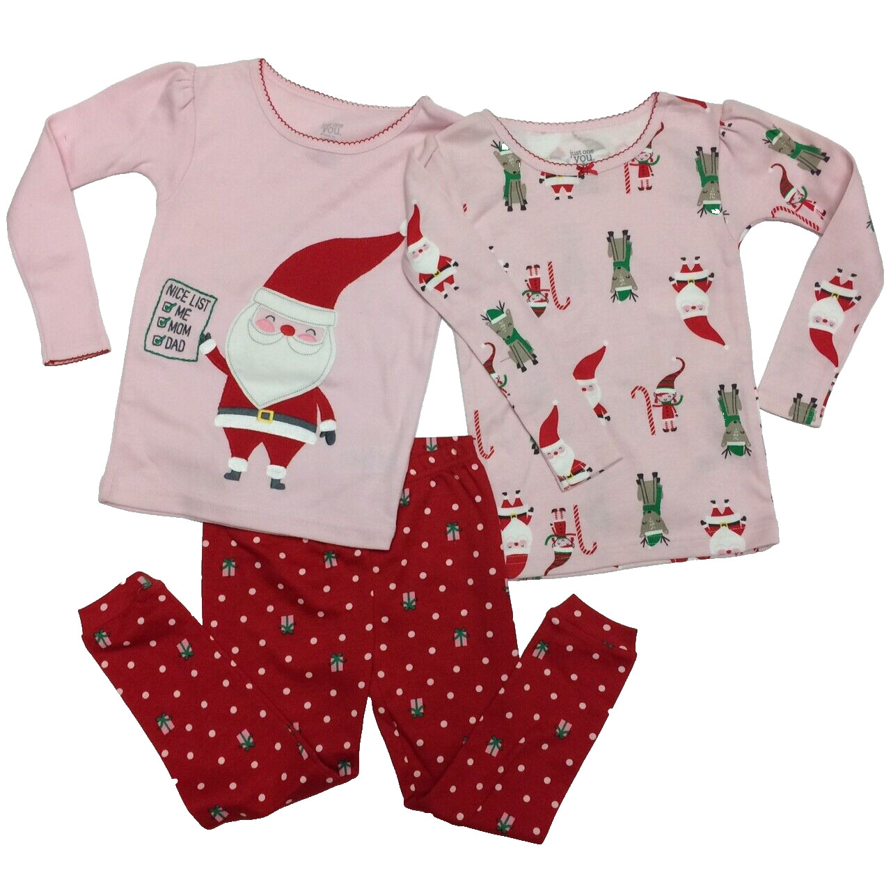 Carter’s 2T Toddler 3pc Pajama PJ Set Santa’s Nice List – Christmas Holiday Elf