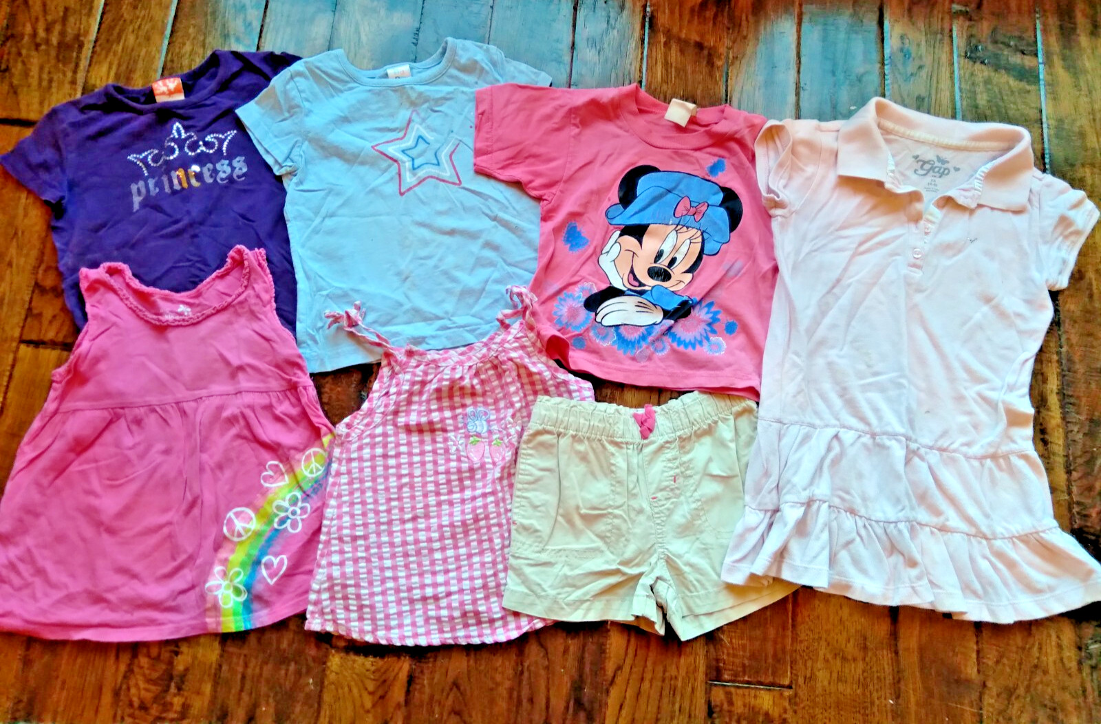 GUC Girls Lot of 7 Everyday Play Gap Mickey Okie Dokie Circo Outfits Size 4T 5T