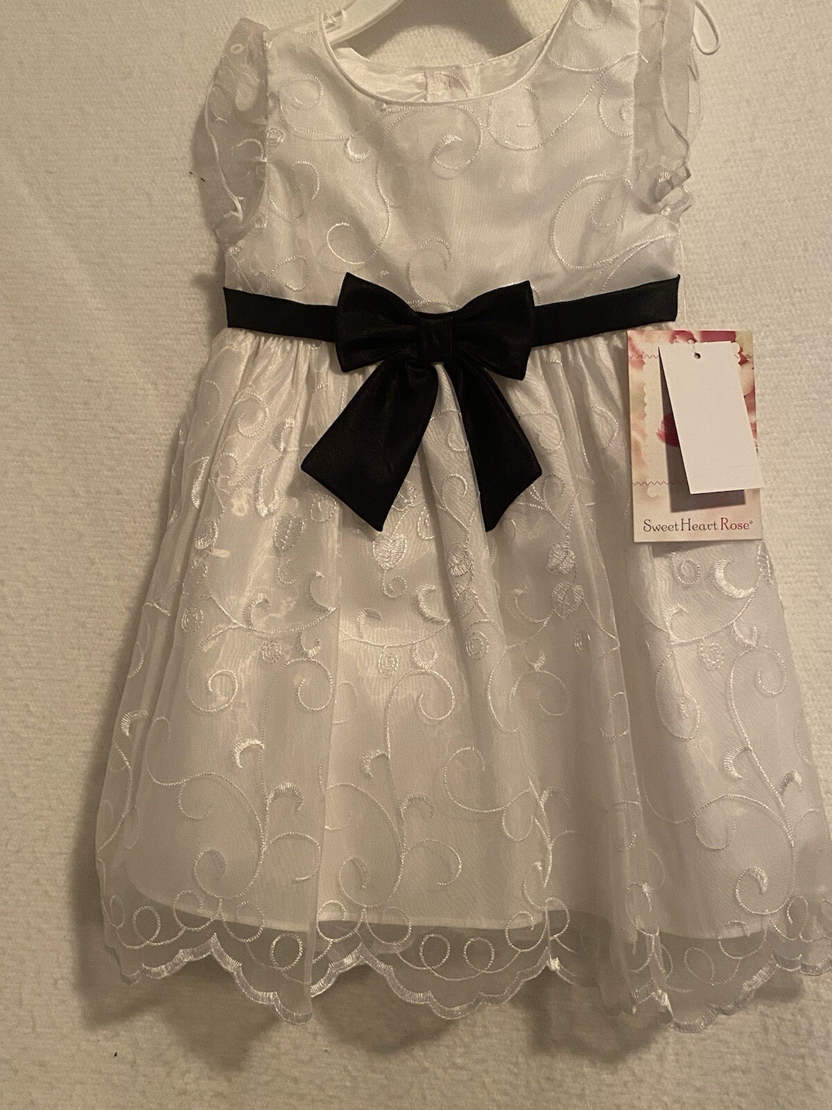 SWEETHEART ROSE Dress Girls Size 24M Color WHITE