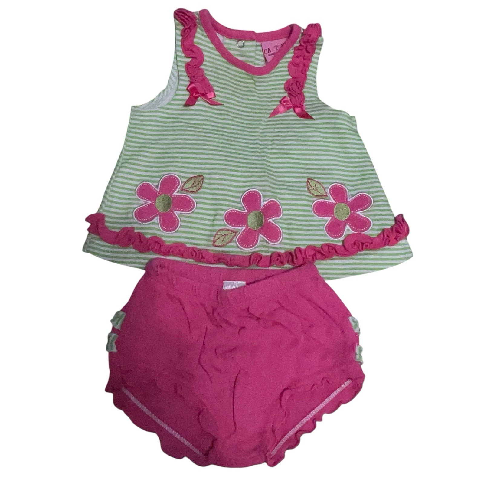 Bundle Of 5 Baby Girls 2 Piece Outfits Sets 3-6M Summer Tropical Floral Cute