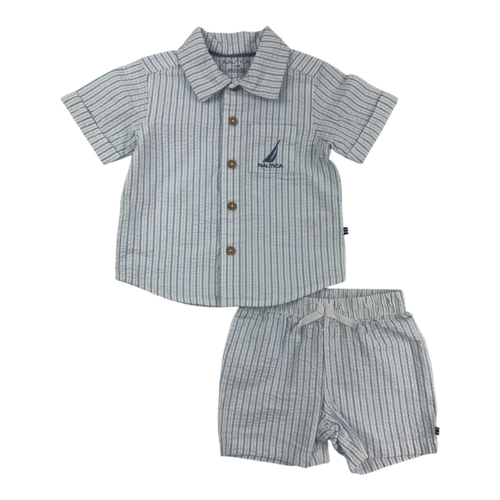 Nautica Infant Boys 2-Piece Short Set Size 12M , 18M, 24M