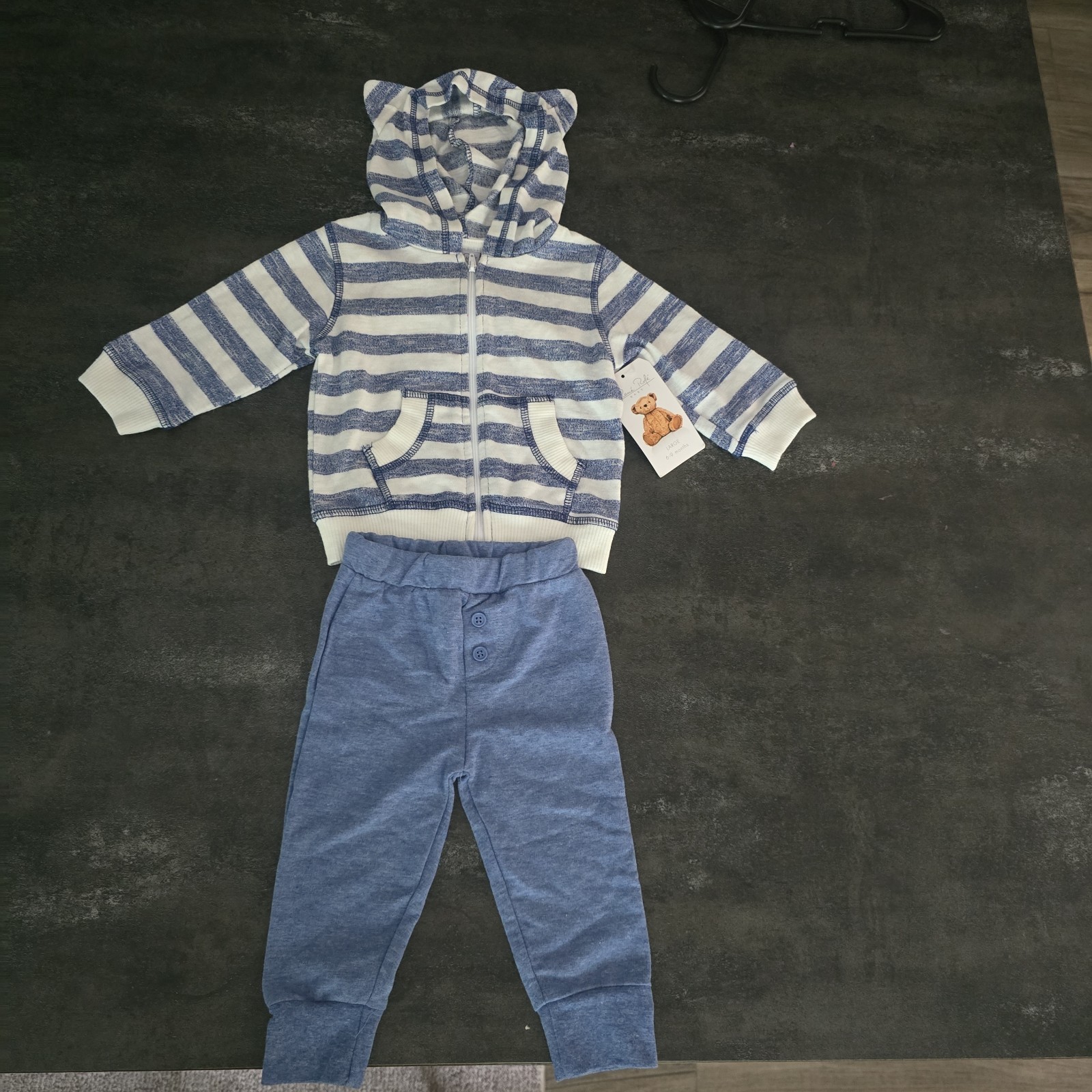 Rene Rofe Baby Set 6-9 Months New with Tag Blue and White