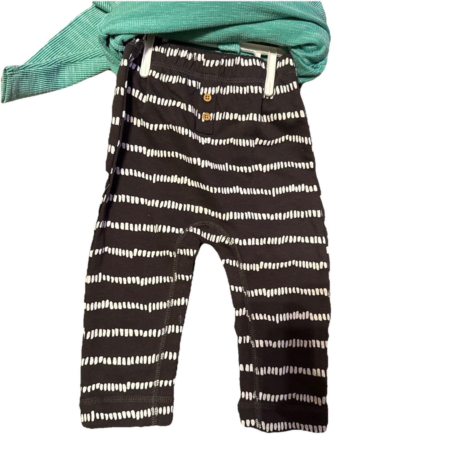 Baby toddler Grayson Mini Green Shirt and Gray Pants Outfit – 12m NWT