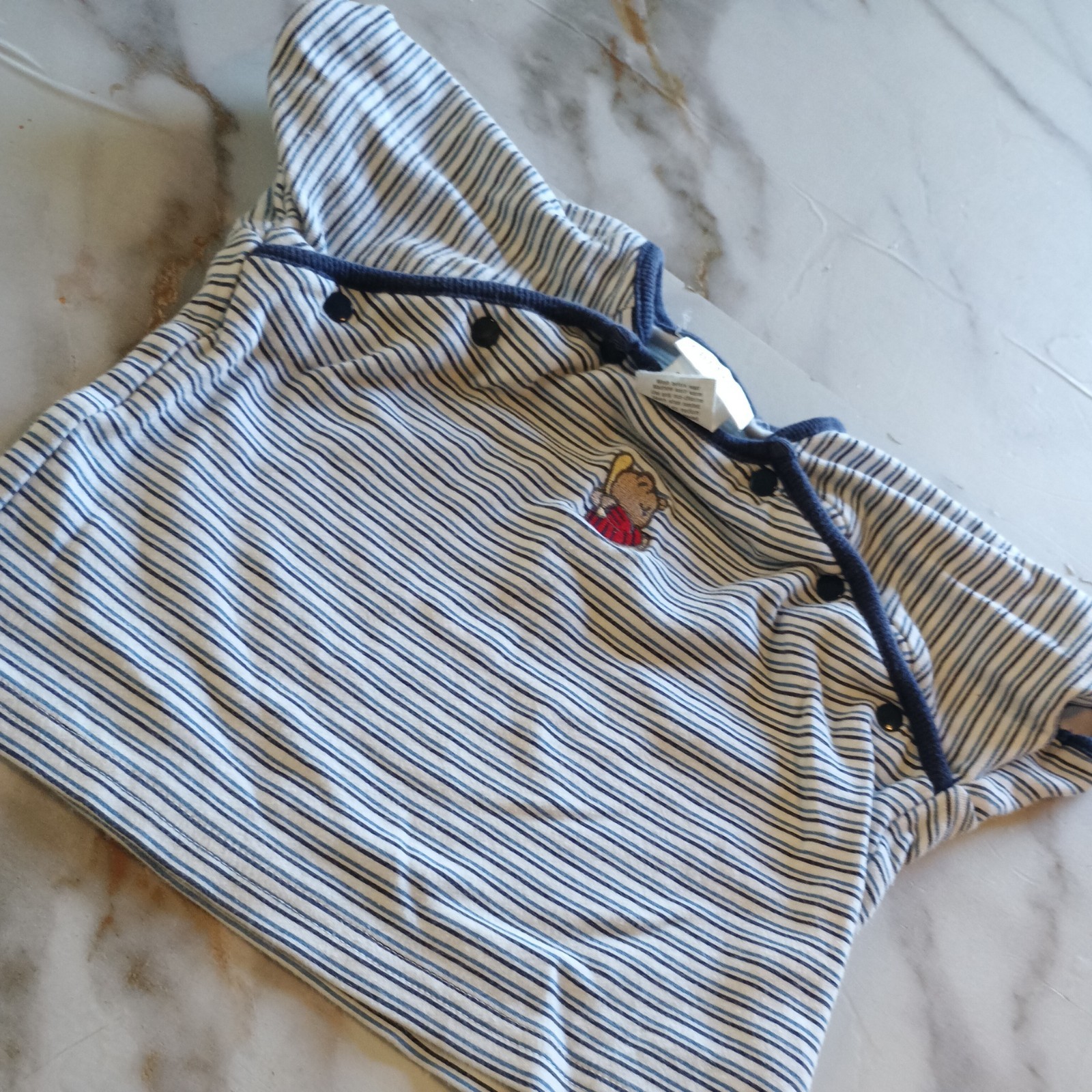Vintage Carter’s Baby 6-9M Bear Baselball Shirt 19-21lbs button up shirt Only