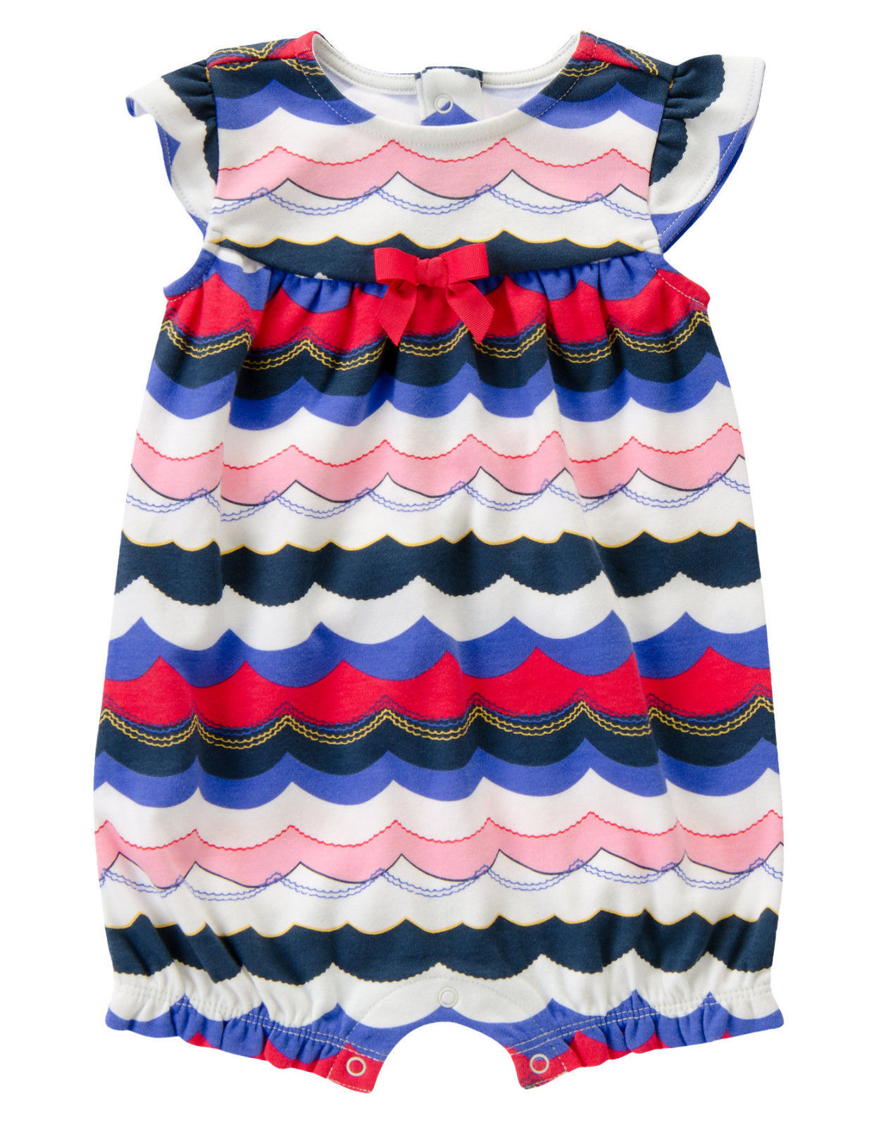 NWT Gymboree By The Seashore Wave Romper Knit 12 24 mo Baby Girl