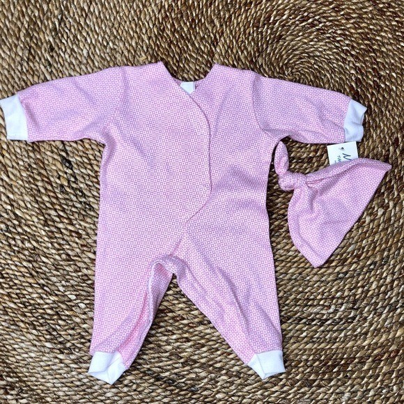 New 6-8 Pounds Newborn Romper Outfit 2Pc Infant Baby Girl Babies Infants Girls