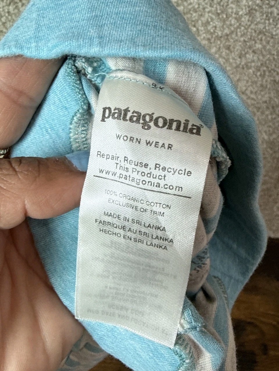 Patagonia Infant 3-6 Months Cotton Squeaky Crew Shirt & Pants Set Outfit Striped