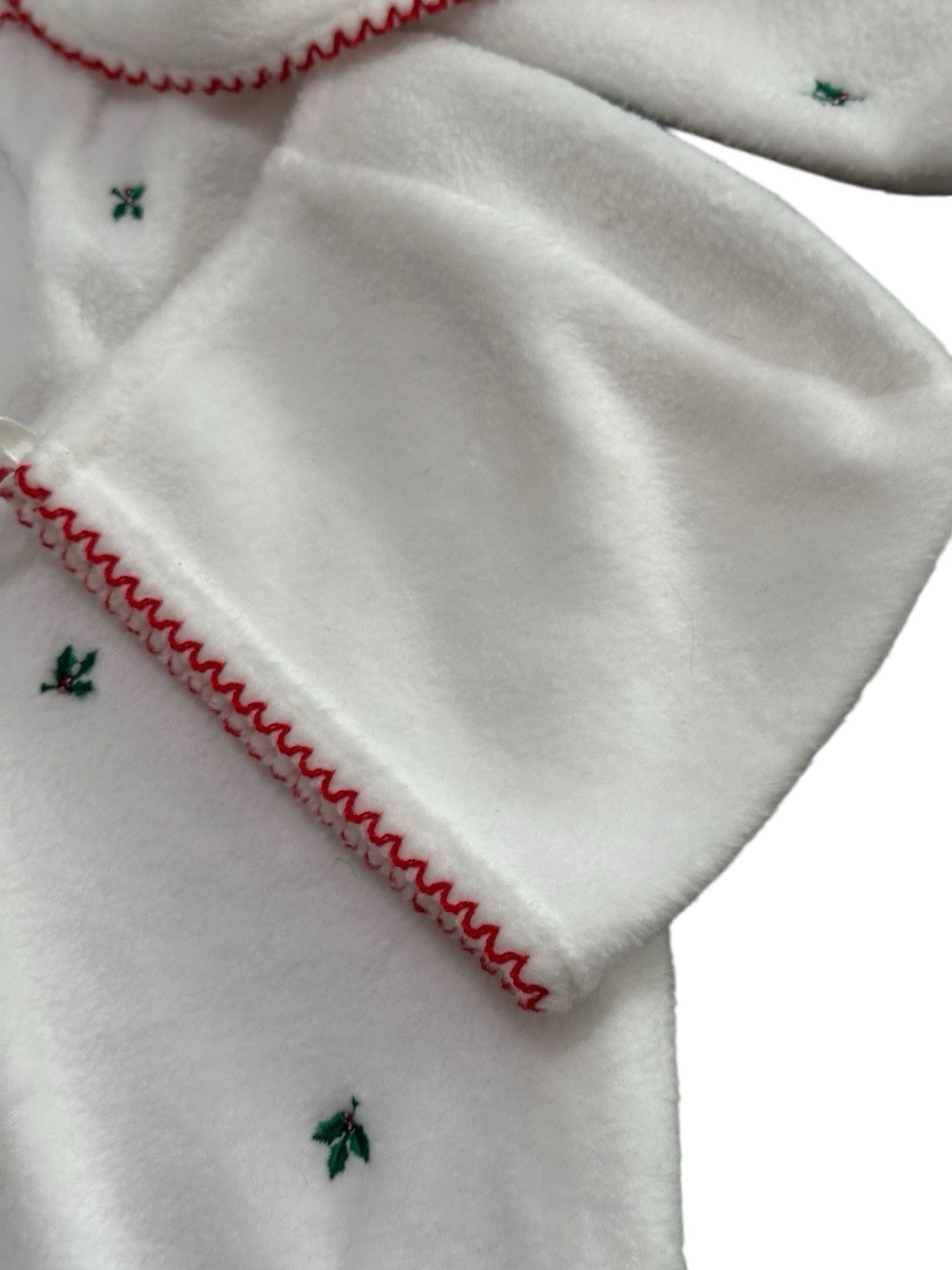 Vintage Little Me Baby’s First Christmas 3 Piece Set 9 Months Sleeper Bib Hat
