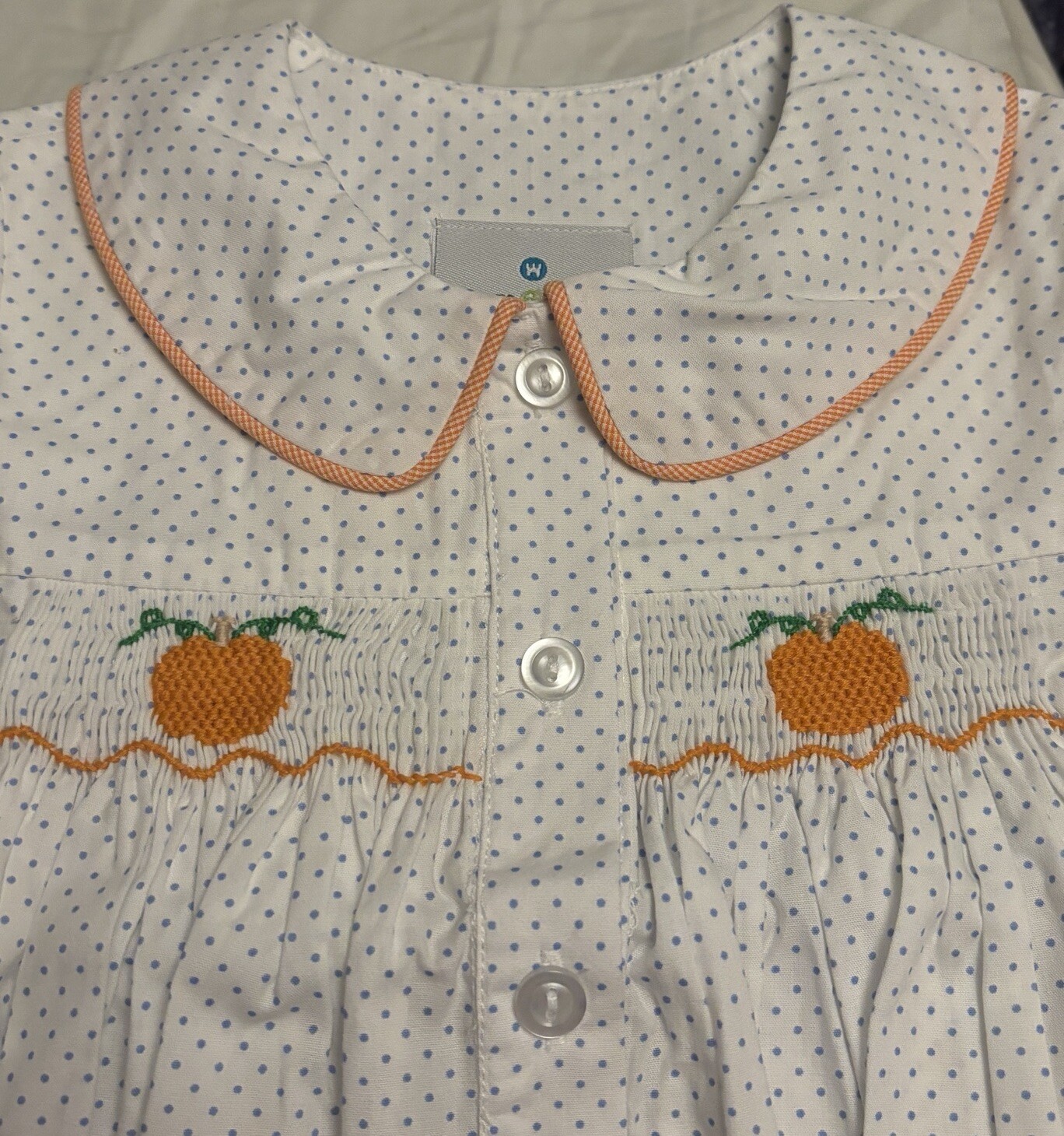Girls NWT Castles & Crowns Smocked Short Set Shirt 2 Pc Thanksgiving Free Bow 2T