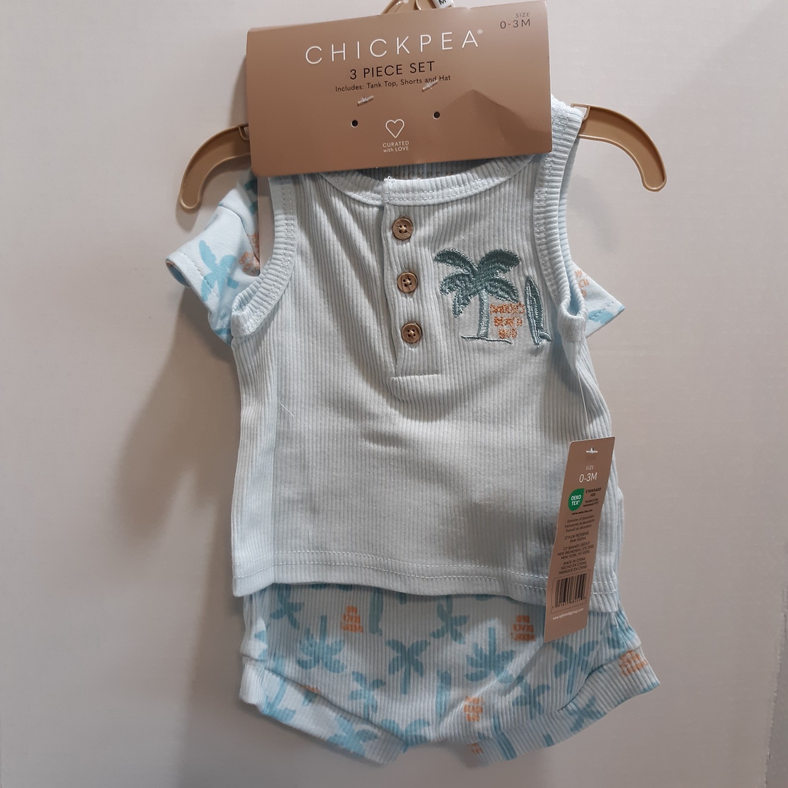 Chickpea 3pc Summer Set 0/3 mo Daddy’s Beach Bud