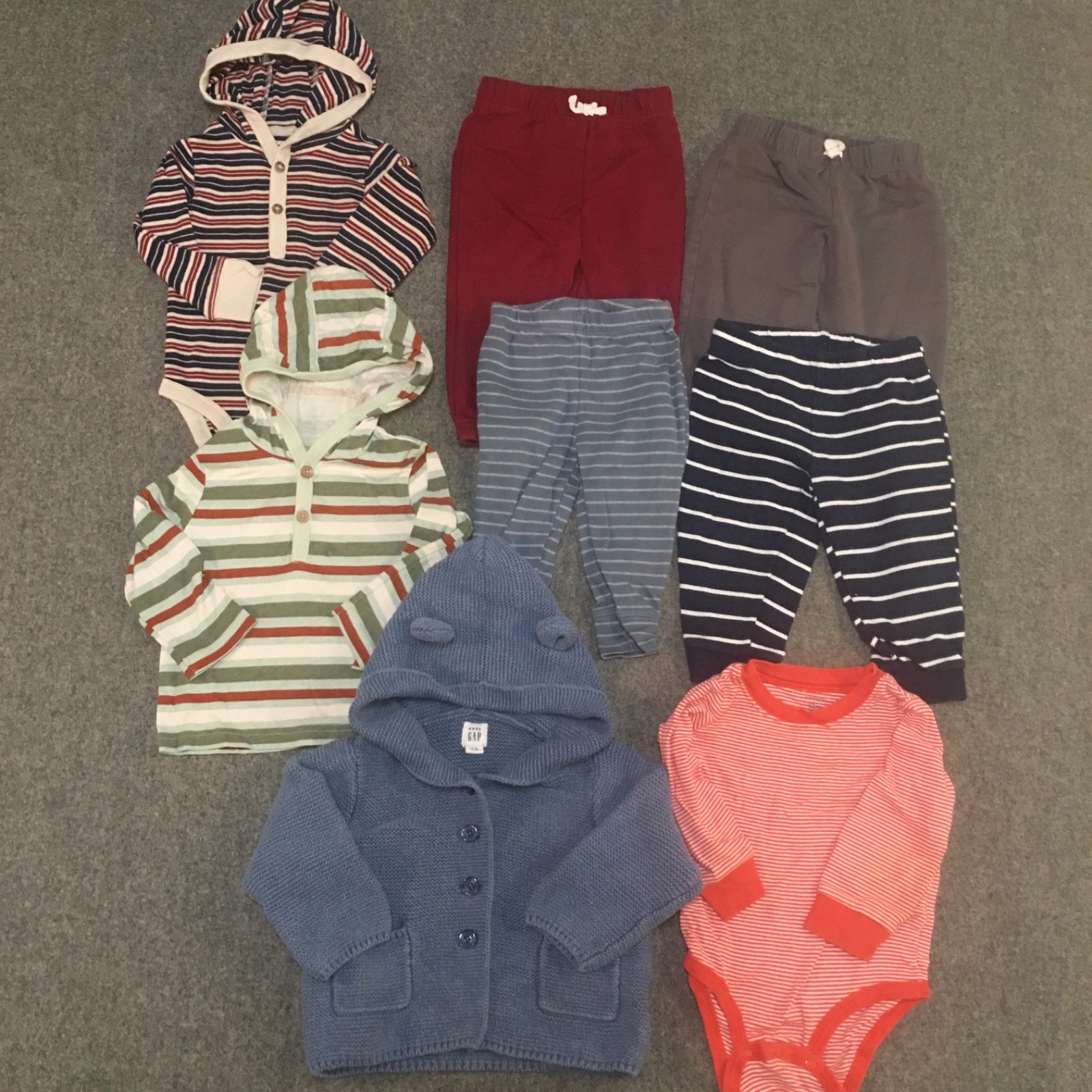 Baby Boy 12 Months 12-18 Months Clothing Lot 8x Pieces Bulk Winter Preppy Casual